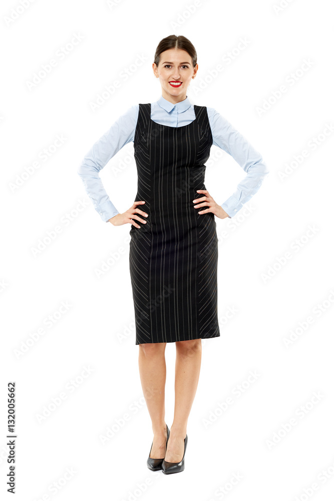 Confident business woman isolated on white Confident business woman isolated on white