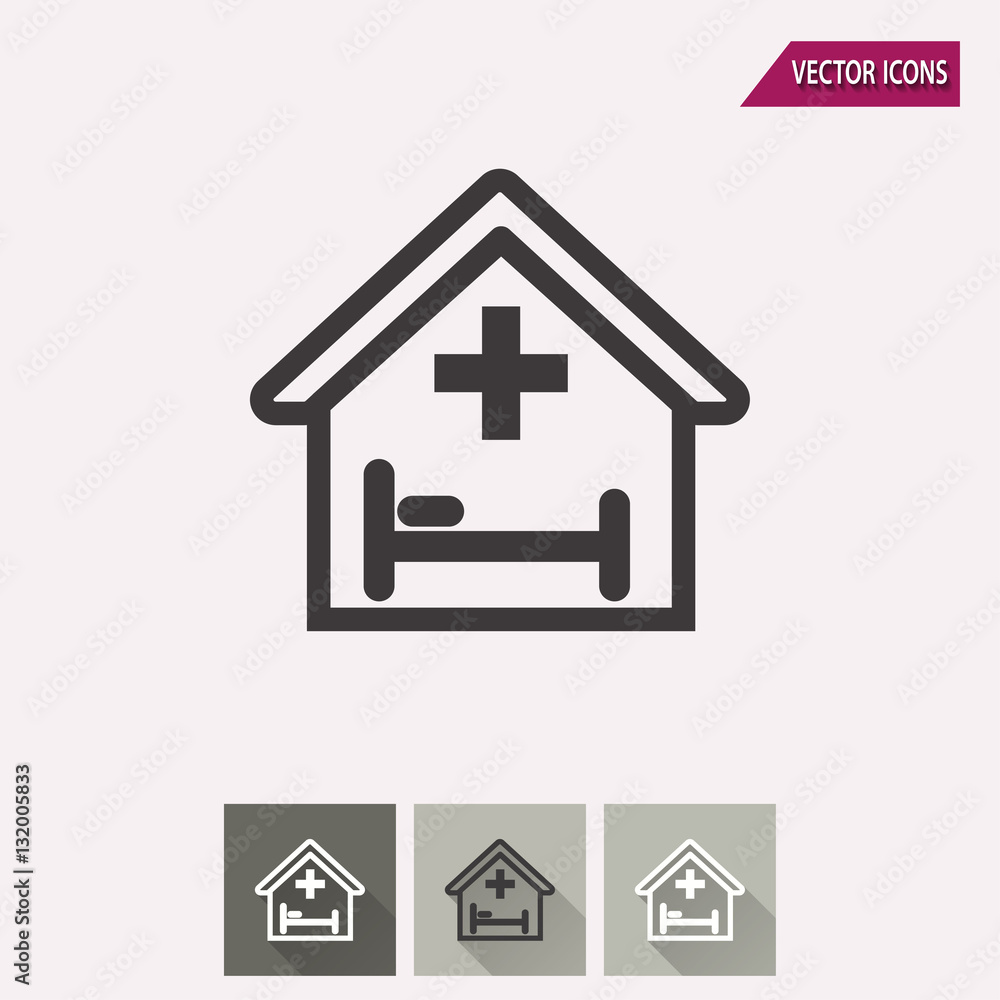 Hospital - vector icon. Hospital - vector icon.