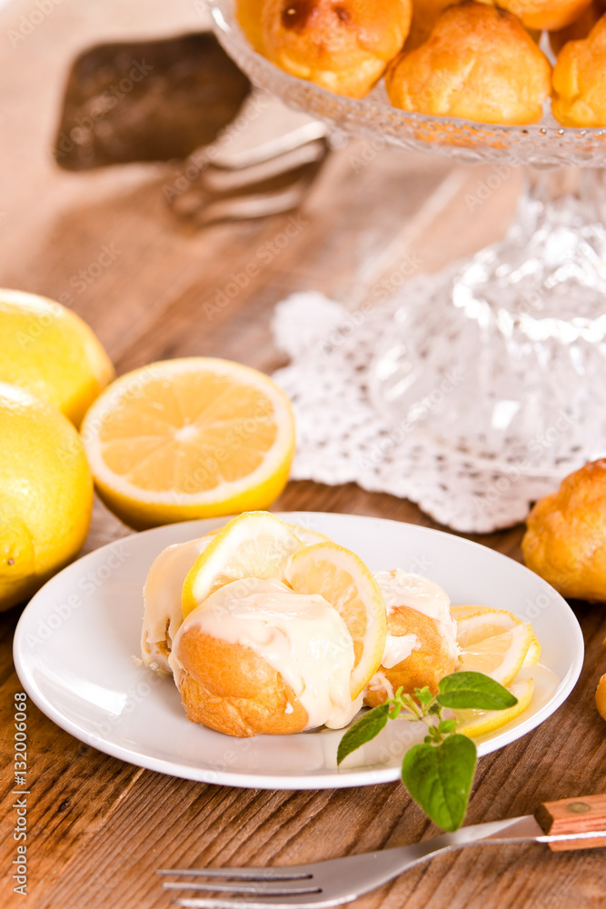 Lemon Profiteroles. 