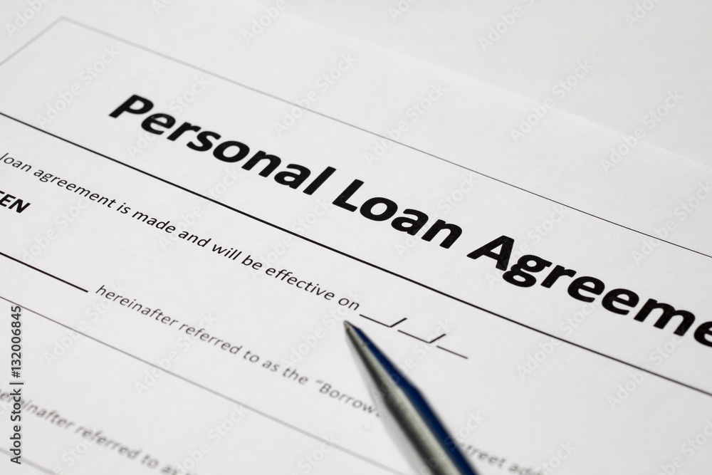 Personal loan agreement form