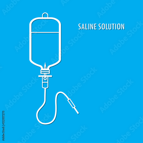 Saline solution graphic design logo medical background