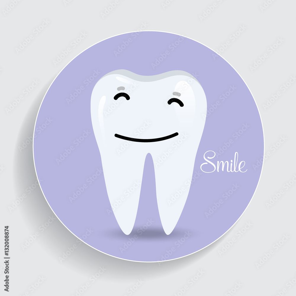 Dental Cartoon. Happy and Healthy Teeth. Vector illustration Dental Cartoon. Happy and Healthy Teeth. Vector illustration