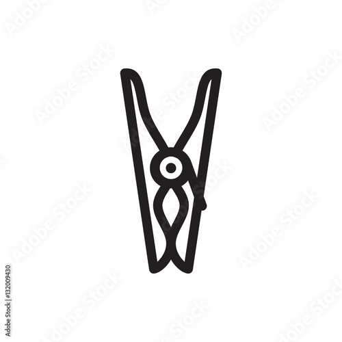 cloth pin icon illustration