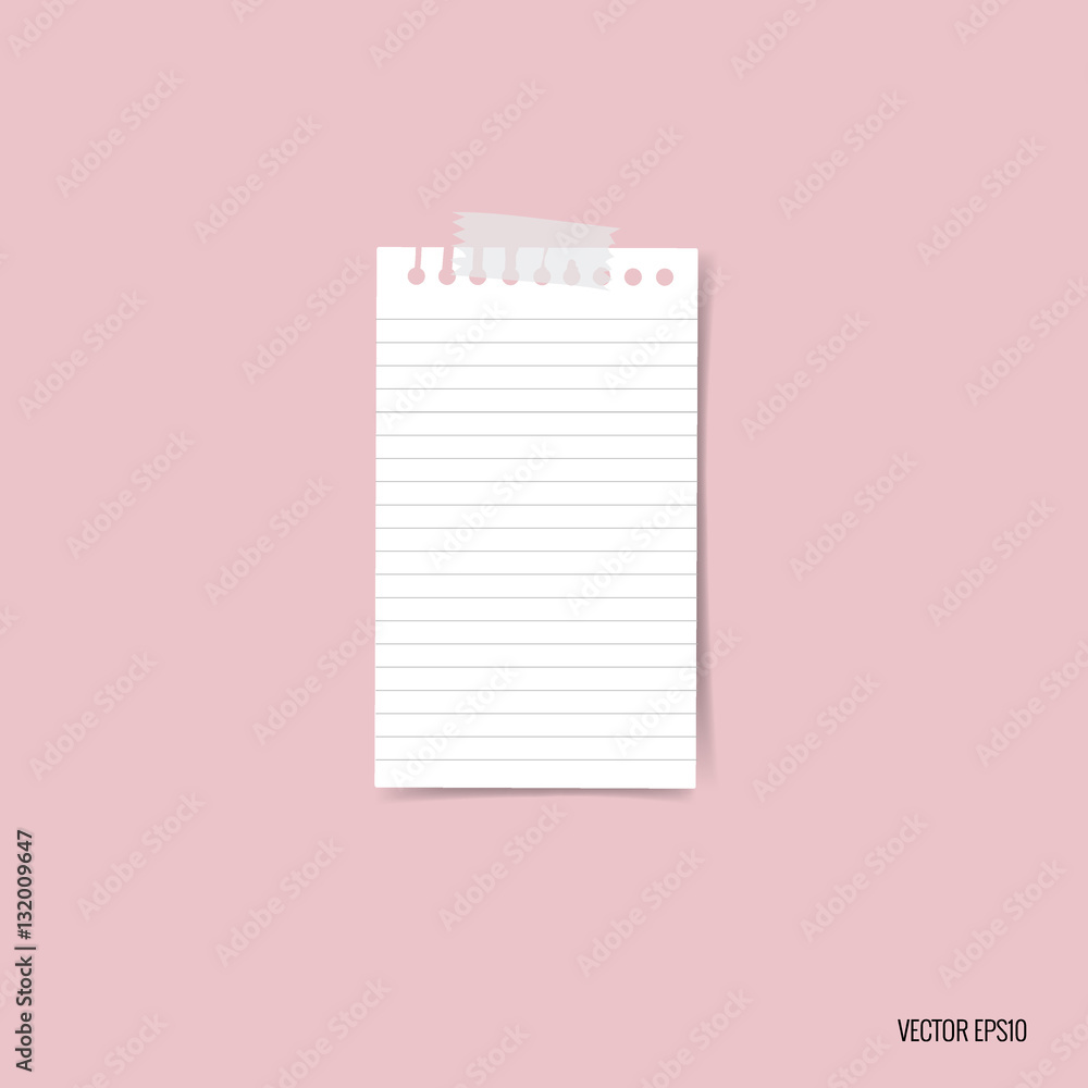 Blank white note papers, ready for your message. Vector illustra Blank white note papers, ready for your message. Vector illustra