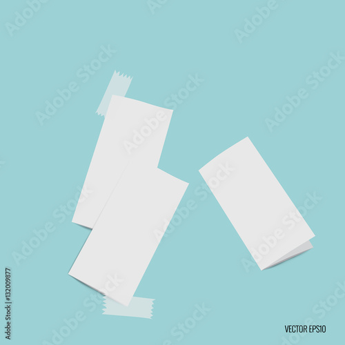 Free Download Trifold white template paper. Vector illustration - GFXLoad