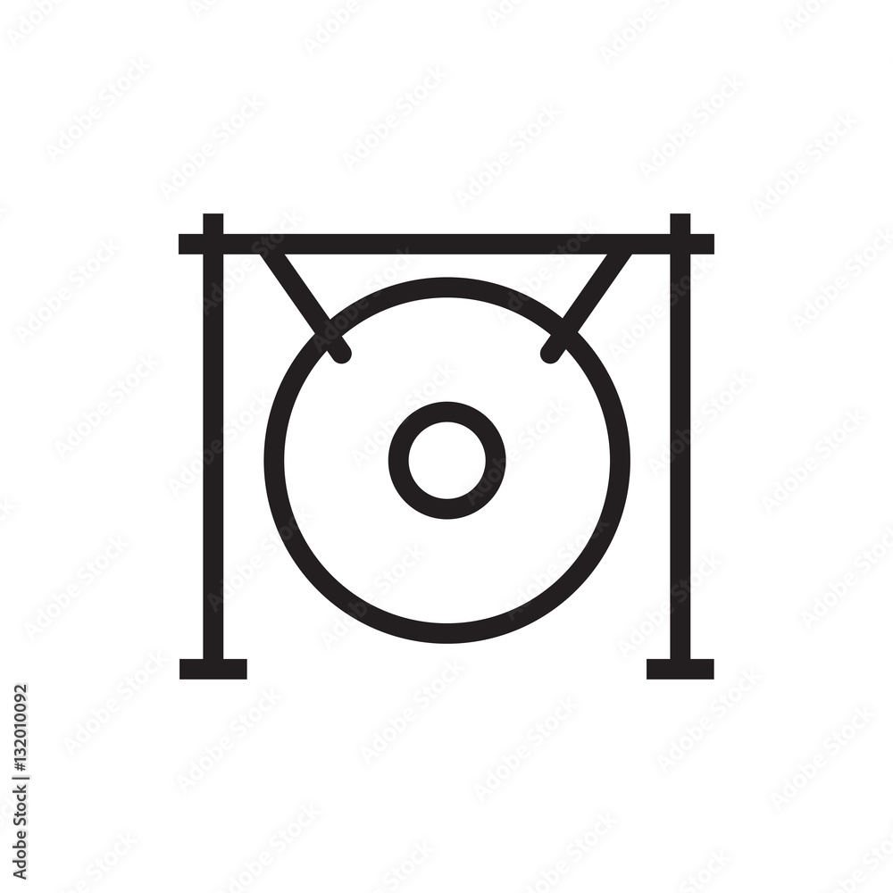 Fotografie gong icon illustration