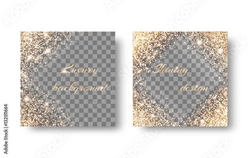 Set with sparkling backgrounds for design holiday cards
