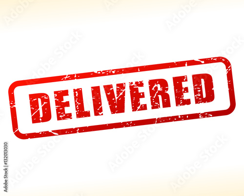 delivered text buffered on white background