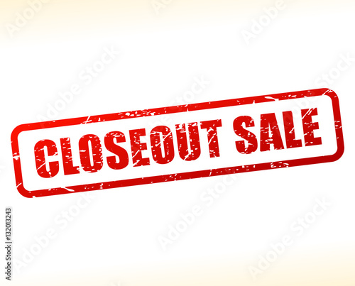 closeout sale text buffered