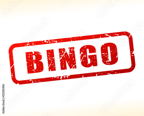bingo text buffered on white background