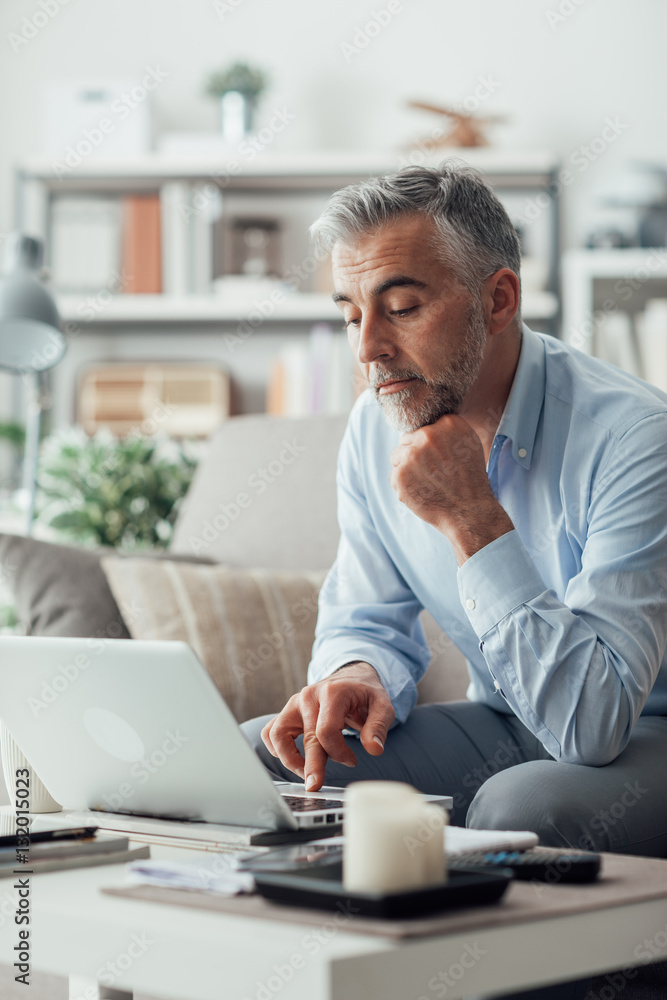 Fotografie Businessman working at home