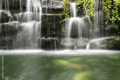 artificial waterfall shoot with long exposure