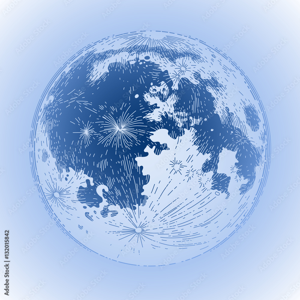 Graphic full moon Graphic full moon