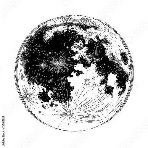 Graphic full moon