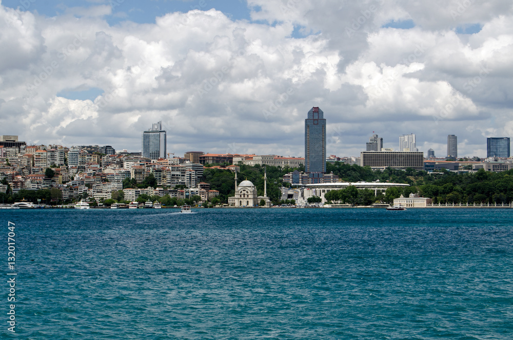 Besiktas Stadium viewed from the Bosphorus, Istanbul Besiktas Stadium viewed from the Bosphorus, Istanbul