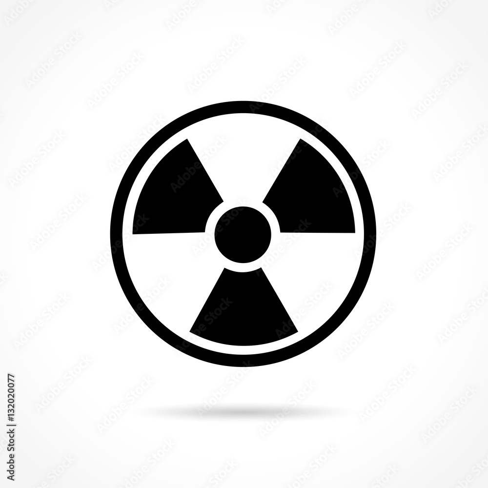 radiation icon on white background radiation icon on white background
