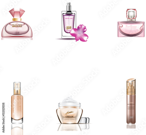 Cosmetics Packages 3d design set