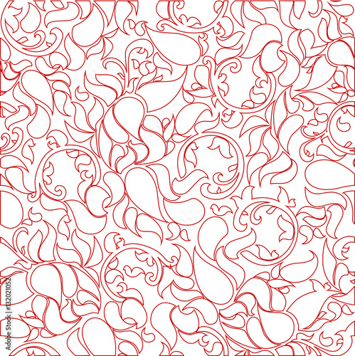 Chinese pattern red line texture