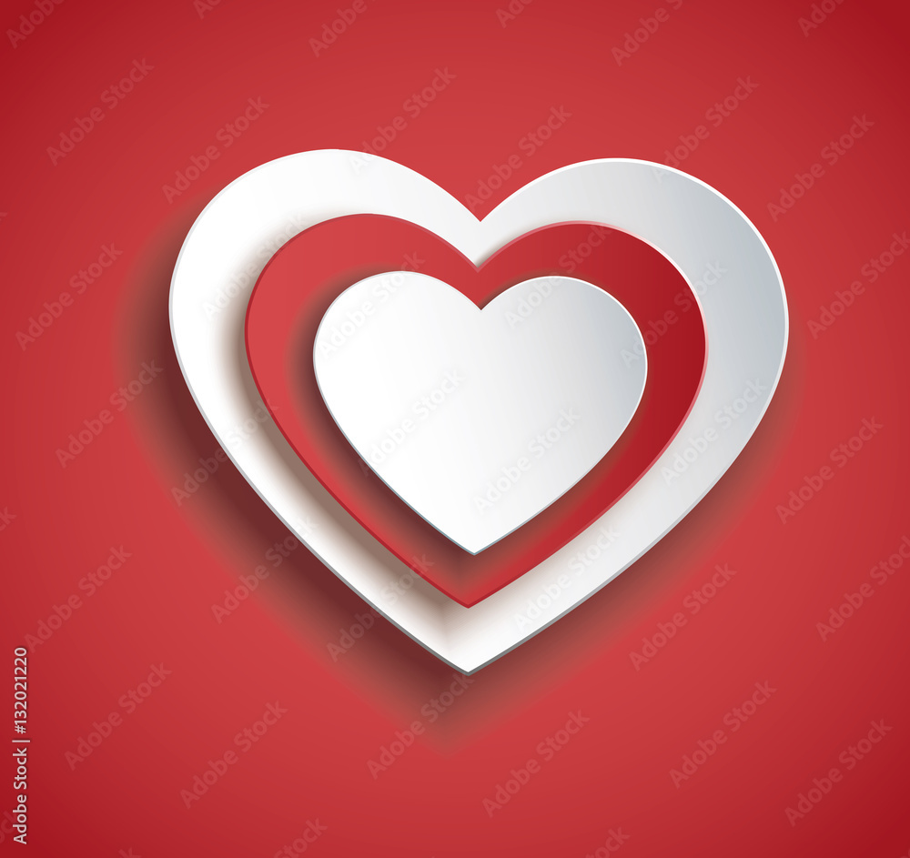 heart in heart shape icon vector. Valentine`s day background heart in heart shape icon vector. Valentine`s day background