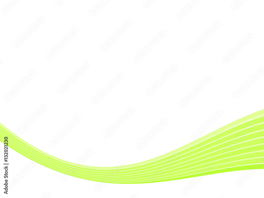 White background with space for text and with curved green lines on