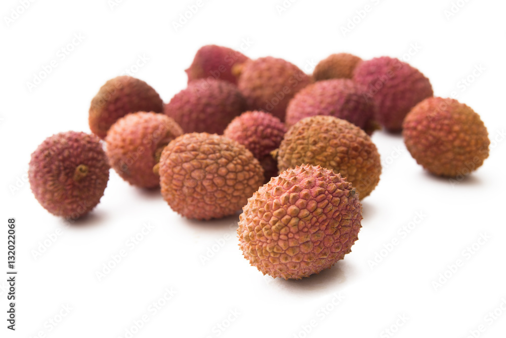 Lychees isolated on white Lychees isolated on white