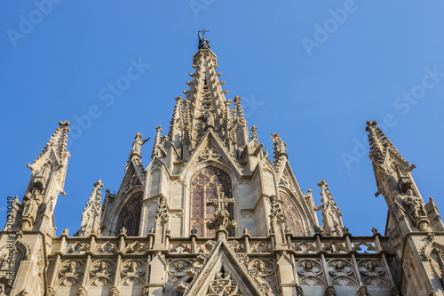 Barcelona Cathedral (1298). Gothic Quarter, Barcelona, Spain.