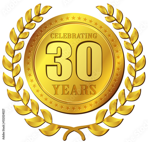 anniversary celebration gold icon