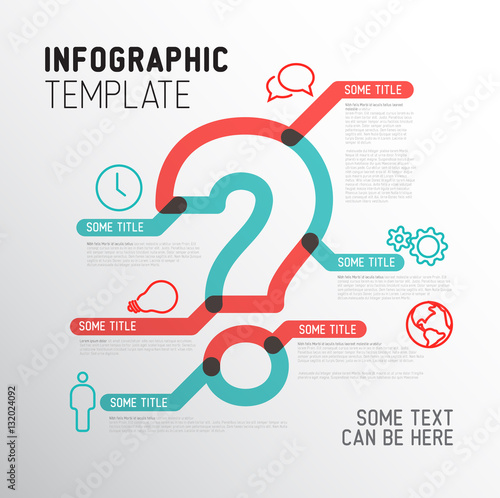 Vector Question Mark Infographic template photo