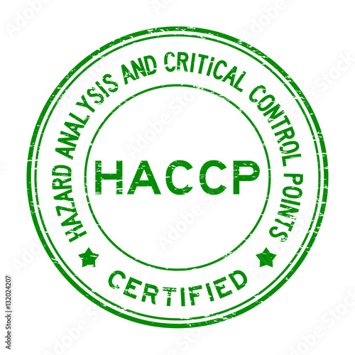 Grunge blue HACCP (Hazard Analysis and Critical Control Points)