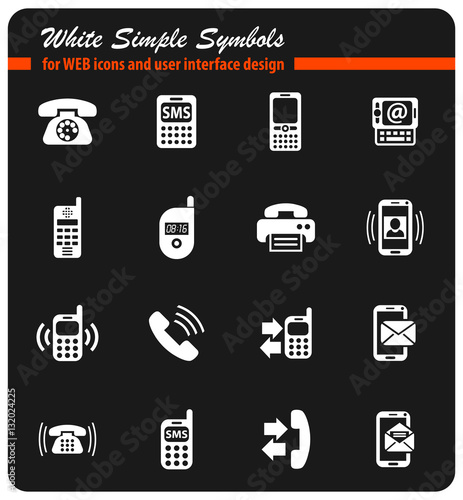 phone icon set