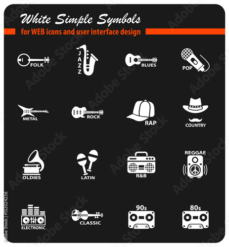 musical genre web icons