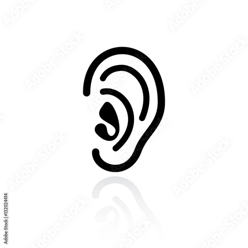 Ear hearing vector icon