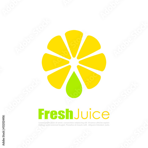 Fresh juice vector logo