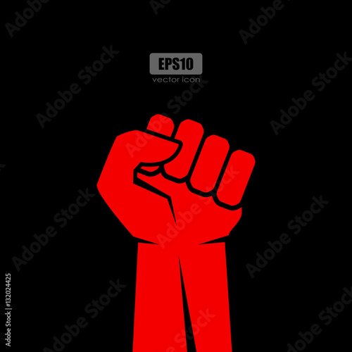 Fist revolution vector poster design
