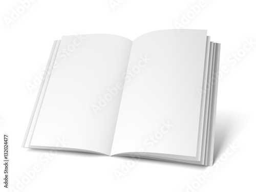 Opened White Book Template