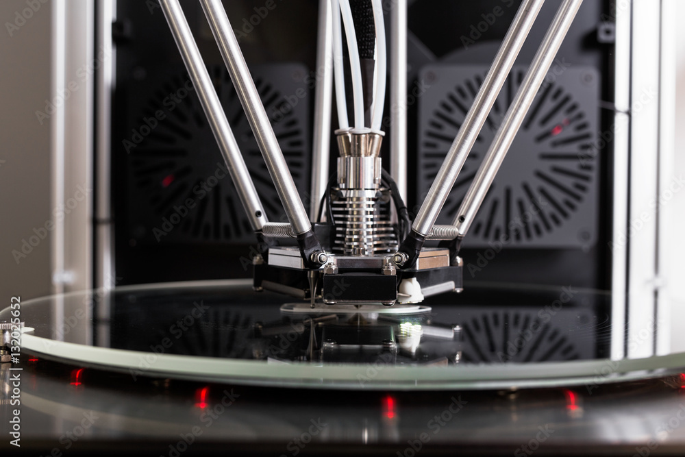 3D printer in closeup