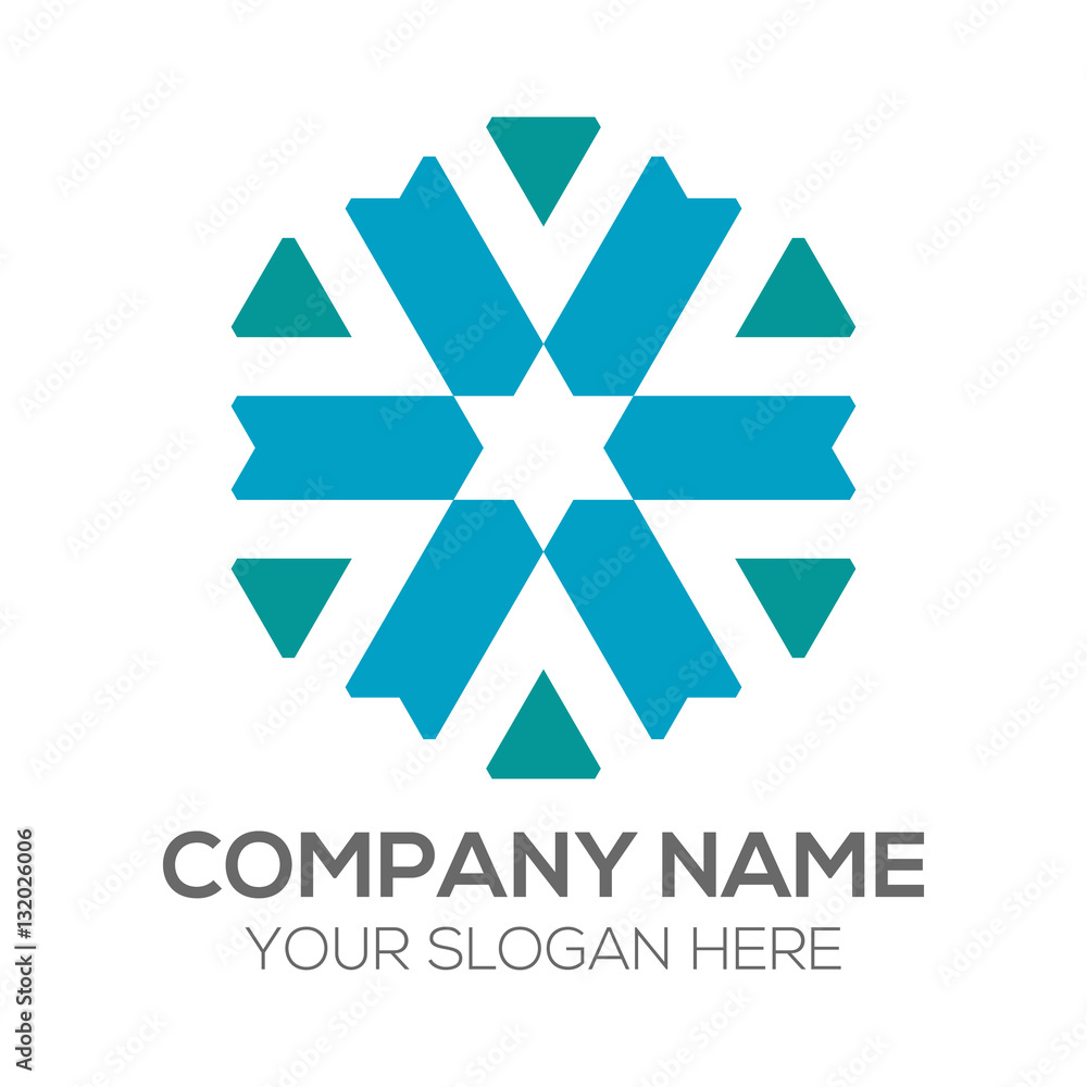 Blue Green Ribbon Logo Vector