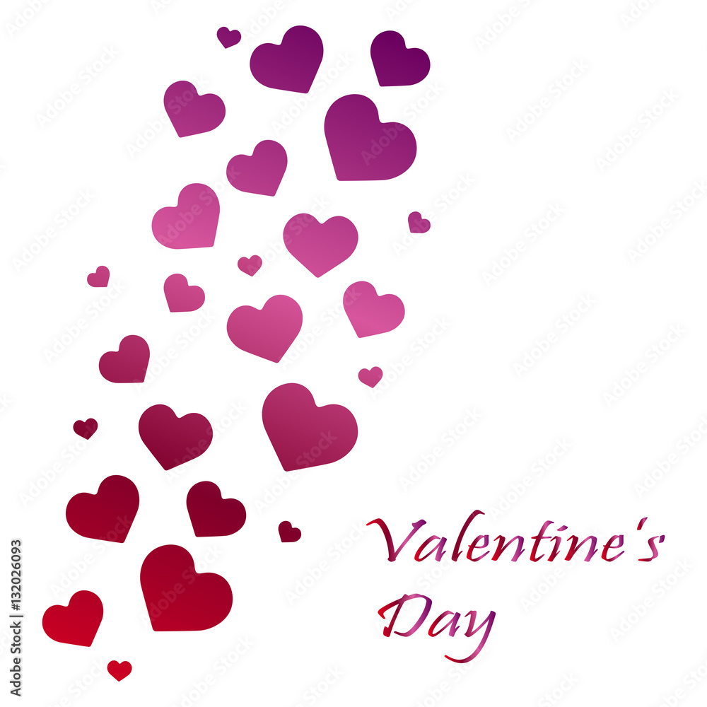 Beautiful Hearts decorated background, Elegant Greeting Card design for Happy Valentine's Day celebration.