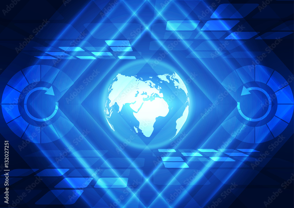 vector digital global technology concept, abstract background vector digital global technology concept, abstract background