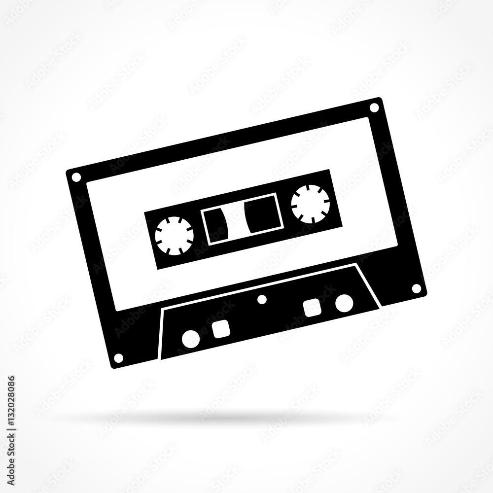 audio cassette on white background audio cassette on white background