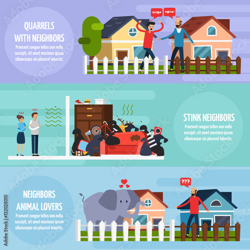 Conflicts With Neighbors Banners Set 