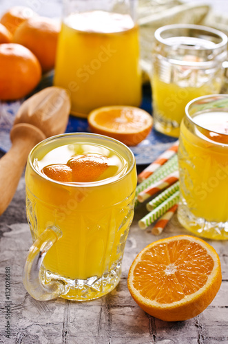 Orange drink in a glass