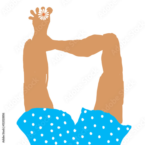 male legs with a flower