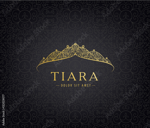 Abstract luxury, royal golden company logo icon vector design.