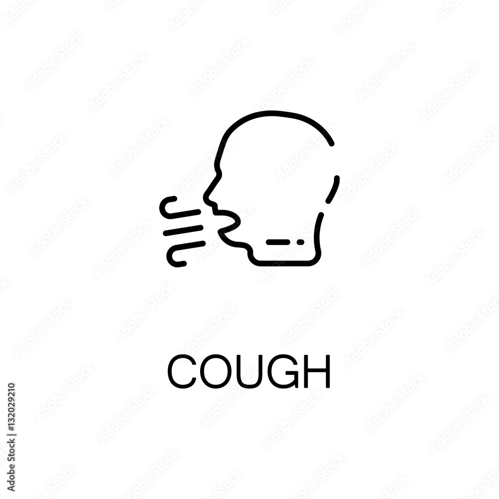 Cough flat icon or logo for web design Cough flat icon or logo for web design