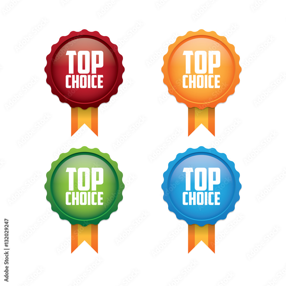 Colorful Top Choice Labels Colorful Top Choice Labels