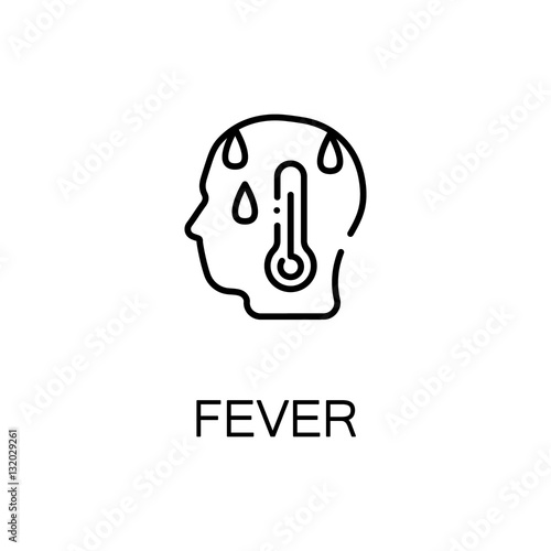 Fever flat icon or logo for web design