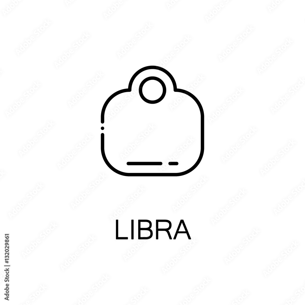 Libra flat icon or logo for web design Libra flat icon or logo for web design