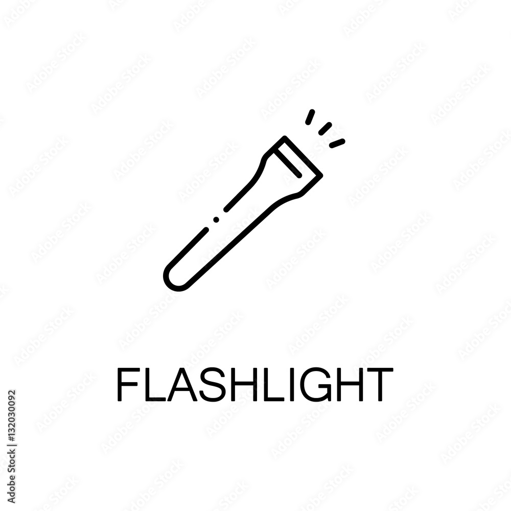 Flashlight flat icon or logo for web design Flashlight flat icon or logo for web design