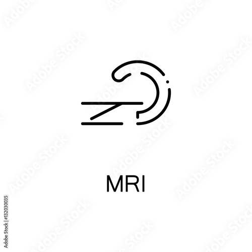MRI flat icon or logo for web design